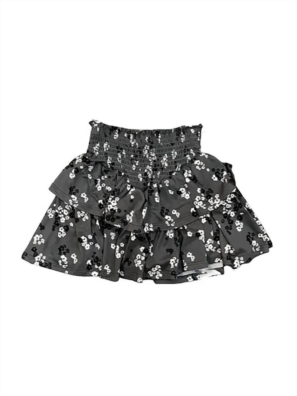 NEW TWEENSTYLE girls ditsy floral ruffle skirt in grey